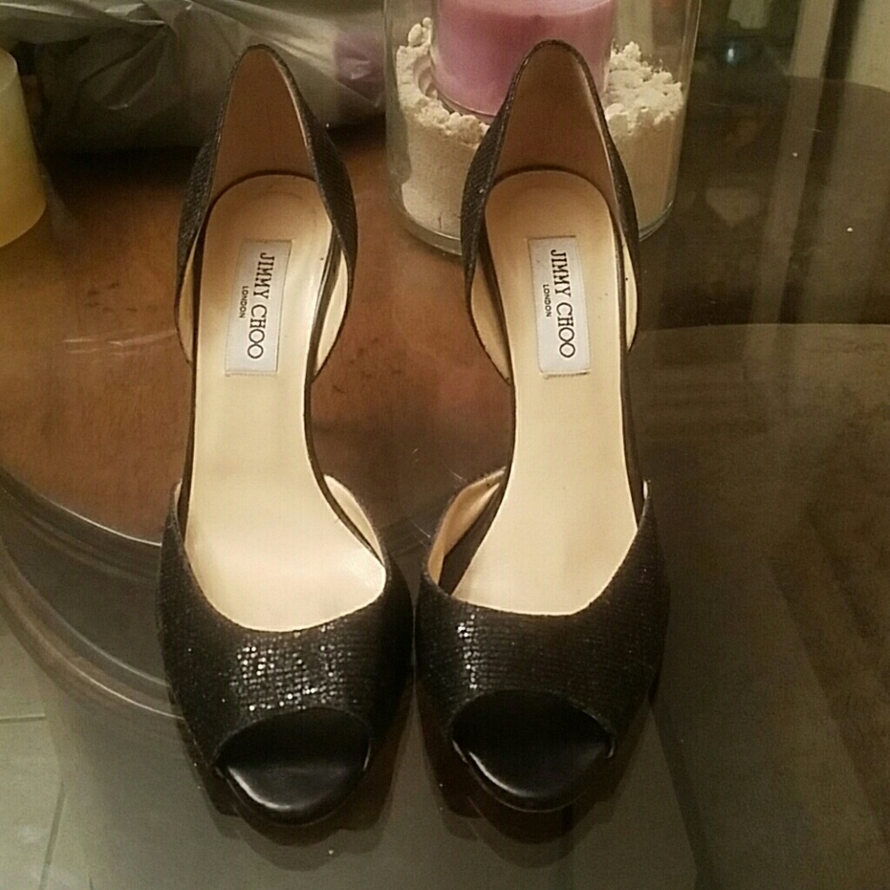 Jimmy choo LONDON black glitter looks